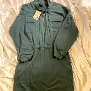 Teal Blue Oversized Long Sleeve dress